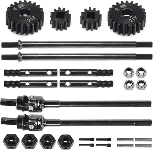 ZIBOXI Capra Antriebswelle CVD Bold UTB10 Portal Achsschenkel Overdrive Gears Set for 1/10 RC Crawler Axial Capra F9(Axles 14T 21T) von ZIBOXI