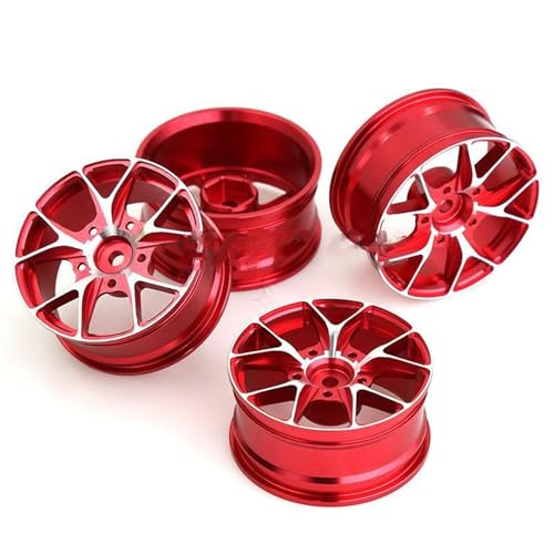 ZIBOXI Felgennabe 1/10 RC Auto Drift On-Road Racing Passend for HSP for Tamiya for HPI for Kyosho for RedCat for Sakura for LC for WLtoys (Color : Red) von ZIBOXI