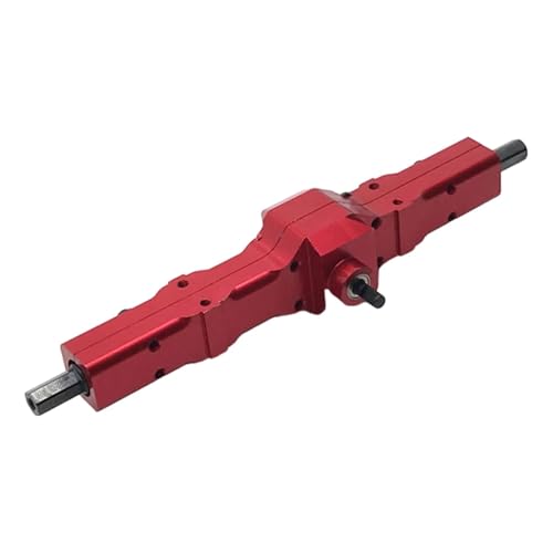 ZIBOXI Fit for WPL D12 Legierung Hintere Brücke Achse Getriebe Box for 1/16 RC Auto LKW Rock Crawler RC Auto Upgrade Zubehör(Red) von ZIBOXI
