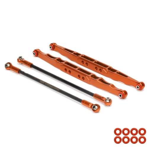 ZIBOXI Hinten Längslenker 8544 Suspension Link 8542 RC Auto 1/7 Fit for Traxxas Unlimited Desert Racer UDR 85086-4(8542 8544 Orange) von ZIBOXI