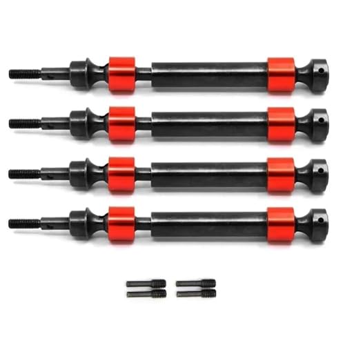 ZIBOXI Keil CVD Antriebswelle 5451X for Traxxas 1/10 Maxx E-MAXX T-MAXX RC Auto Upgrade Teile Zubehör(Red) von ZIBOXI