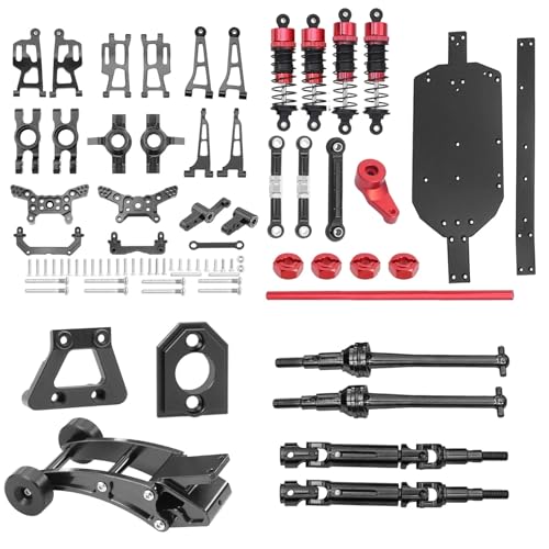 ZIBOXI MJX 14210 14209 H14BM Aufhängung Schwinge Set Stoßdämpfer Turm Stoßdämpfer Lenkung Montage Kit Hyper Go RC Upgrade Teile(Black Set 1) von ZIBOXI