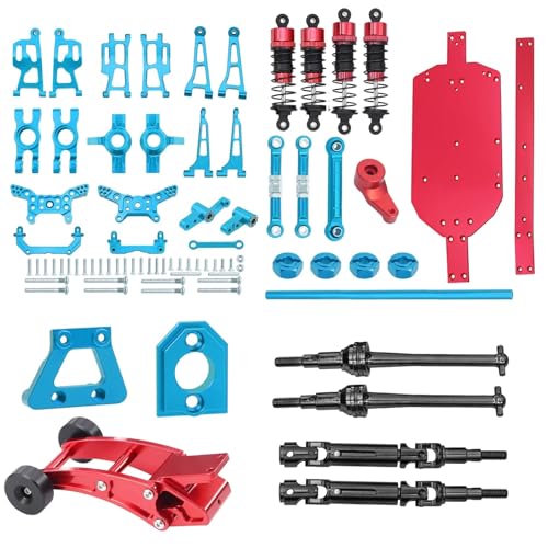 ZIBOXI MJX 14210 14209 H14BM Aufhängung Schwinge Set Stoßdämpfer Turm Stoßdämpfer Lenkung Montage Kit Hyper Go RC Upgrade Teile(Blue Set 1) von ZIBOXI