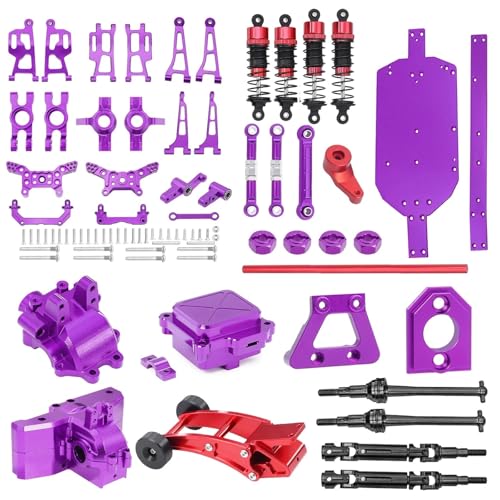 ZIBOXI MJX 14210 14209 H14BM Aufhängung Schwinge Set Stoßdämpfer Turm Stoßdämpfer Lenkung Montage Kit Hyper Go RC Upgrade Teile(Purple Set 2) von ZIBOXI