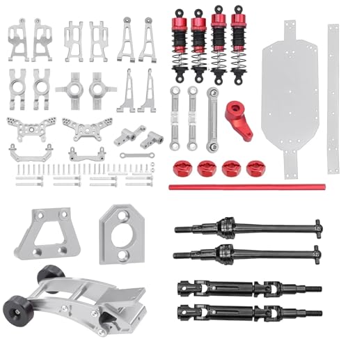 ZIBOXI MJX 14210 14209 H14BM Aufhängung Schwinge Set Stoßdämpfer Turm Stoßdämpfer Lenkung Montage Kit Hyper Go RC Upgrade Teile(Silver Set 1) von ZIBOXI