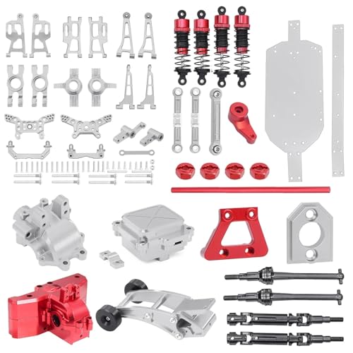 ZIBOXI MJX 14210 14209 H14BM Aufhängung Schwinge Set Stoßdämpfer Turm Stoßdämpfer Lenkung Montage Kit Hyper Go RC Upgrade Teile(Silver Set 2) von ZIBOXI