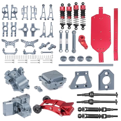 ZIBOXI MJX 14210 14209 H14BM Aufhängung Schwinge Set Stoßdämpfer Turm Stoßdämpfer Lenkung Montage Kit Hyper Go RC Upgrade Teile(Titanium Set 2) von ZIBOXI