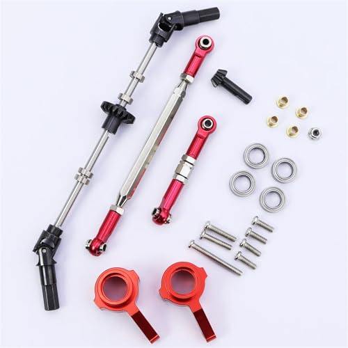 ZIBOXI MN99S Gen2 Vorne Hinterachse Welle + Getriebe + CVD Antriebswelle + Lenkung Link Set for 1/12 RC Auto 2024 Neue MN98 2nd MN82S MN78 Teil(Front Shaft) von ZIBOXI