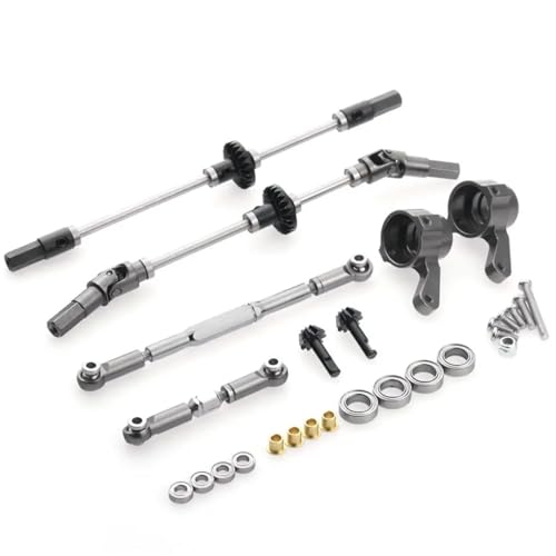 ZIBOXI Passend for WPL C14 C24 C34 B14 B24 B16 D12 Differential vorne Mitte Hinterachse Stahlgetriebe Antriebswelle 1/16 RC Auto Upgrade-Teile(Gray) von ZIBOXI