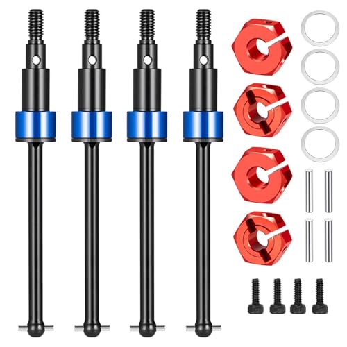 ZIBOXI RC Auto Stoßdämpfer Kugellager Reifen Rad Vorne Hinten Diff Abdeckung Getriebe Abdeckung Antriebswelle CVD for 1/18 Granit Grom(Red) von ZIBOXI