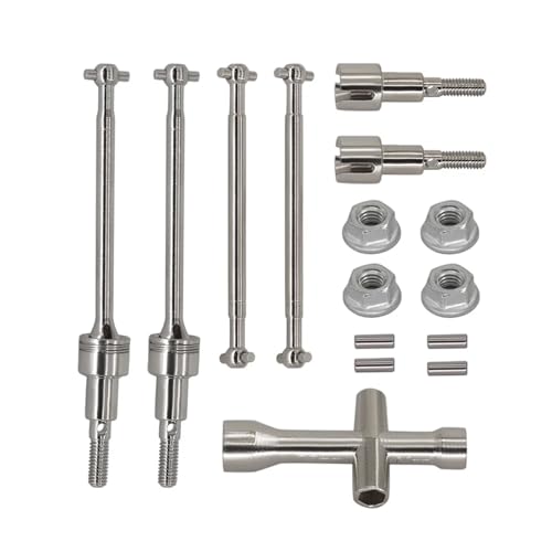 ZIBOXI SCY 16201 Pro Vorne Hinten Antriebswelle CVD Dogbone Kits Set for 1/16 SCY Bürstenlosen 16101 16102 16103 Pro Antriebswelle RC Teile(Front Rear Set) von ZIBOXI