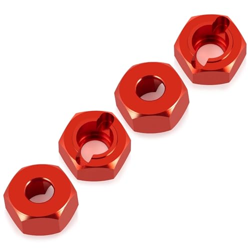 ZIBOXI Servo Halterung Hex Adapter Diff Tasse Vorne Hinten CVD Universal Halterung for 1/18 HPI Venture HILUX Upgrade Teile(Adapter-Red) von ZIBOXI