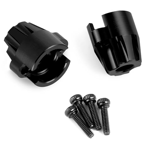 ZIBOXI Servo Halterung Hex Adapter Diff Tasse Vorne Hinten CVD Universal Halterung for 1/18 HPI Venture HILUX Upgrade Teile(Rear Cup-Black) von ZIBOXI