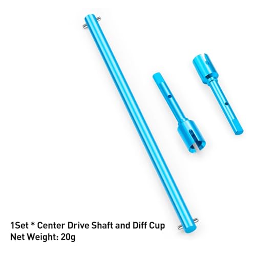 ZIBOXI Stoßdämpfer CVD Antriebswelle Batterie Montage Platte Suspension Arm for 1/10 Tamiya TT02 Volle Set Upgrade Teile(Center Drive Shaft) von ZIBOXI