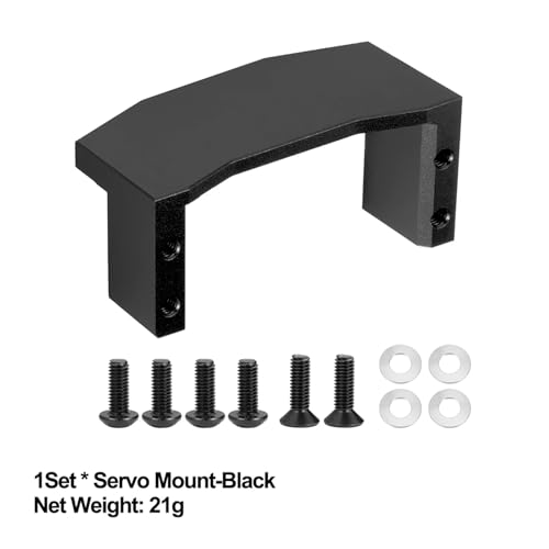 ZIBOXI Stoßdämpfer CVD Antriebswelle Batterie Montage Platte Suspension Arm for 1/10 Tamiya TT02 Volle Set Upgrade Teile(Servo Mount-Black) von ZIBOXI