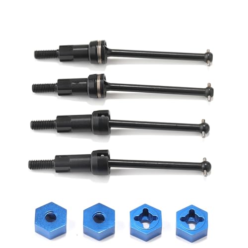 ZIBOXI Übertragung Welle Vorne und Hinten CVD Welle Rad Mutter Aluminium for ARRMA Mojave GROM 1/14 RC Auto Upgrade Teile Zubehör(Mojave CVD Black) von ZIBOXI