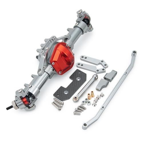 ZIBOXI Vorder- und Hinterachsensatz Axial SCX10 90047 Passend for Jeep Wrangler 1/10 RC Crawler Autoteile(Titanium Front) von ZIBOXI
