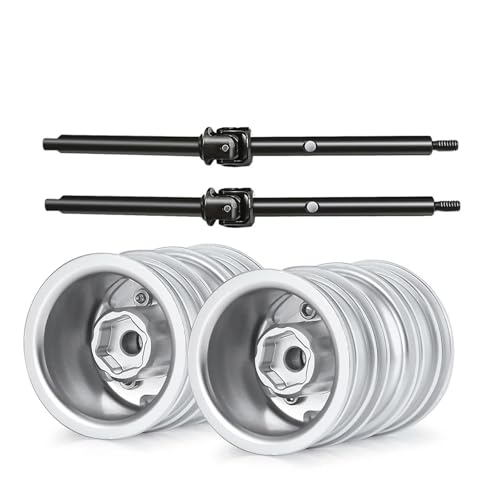 ZIBOXI Vorder- und Hinterradreifen, Naben und CVD-Antriebswellensatz for 1/24 RC-Crawler-Autos, Axial SCX24, alle Serien, modifizierte Upgrade-Teile(Front Wheel Rim) von ZIBOXI