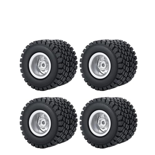 ZIBOXI Vorder- und Hinterradreifen, Naben und CVD-Antriebswellensatz for 1/24 RC-Crawler-Autos, Axial SCX24, alle Serien, modifizierte Upgrade-Teile(Wheel Tire Set-B) von ZIBOXI