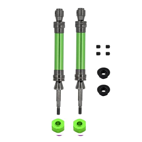 ZIBOXI Vordere und hintere Antriebswelle CVD 1/10 Passend for Traxxas Slash for Rustler for Stampede for Hoss VXL 4X4 RC-Auto-Upgrade-Teile(Green Rear) von ZIBOXI