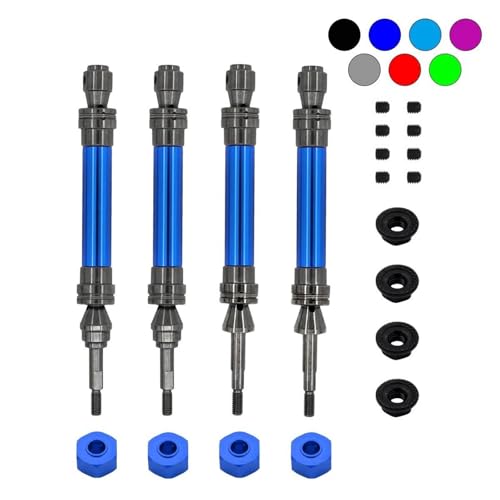 ZIBOXI Vordere und hintere Antriebswelle CVD 1/10 Passend for Traxxas Slash for Rustler for Stampede for Hoss VXL 4X4 RC-Auto-Upgrade-Teile(Purple 1set) von ZIBOXI