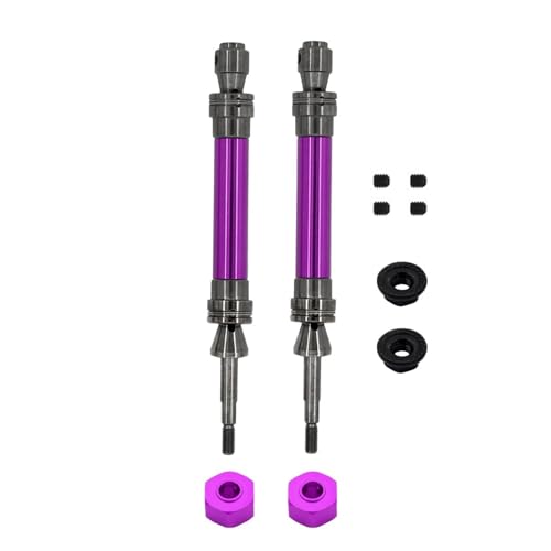 ZIBOXI Vordere und hintere Antriebswelle CVD 1/10 Passend for Traxxas Slash for Rustler for Stampede for Hoss VXL 4X4 RC-Auto-Upgrade-Teile(Purple Rear) von ZIBOXI