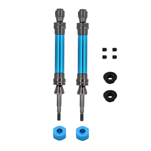 ZIBOXI Vordere und hintere Antriebswelle CVD 1/10 Passend for Traxxas Slash for Rustler for Stampede for Hoss VXL 4X4 RC-Auto-Upgrade-Teile(Sky Blue Rear) von ZIBOXI