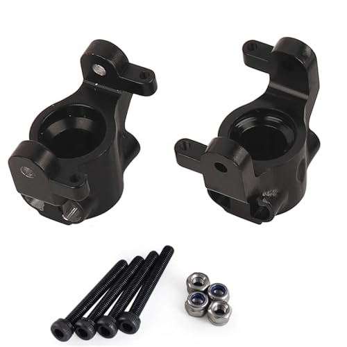 ZIBOXI Vorne Hinten AR14B Achse Gehäuse CVD Antriebswelle Achsschenkel for 1/10 RC Rock Bouncer Axial RBX10 Ryft Auto Upgrade Teile(C Hub-BK) von ZIBOXI