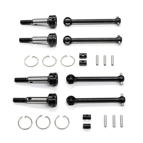 ZIBOXI Vorne Hinten Antriebswelle 42mm 39mm CVD 54515 54516 for Tamiya XV-01 TC-01 1/10 RC Auto Upgrade Teile Zubehör(Front Rear CVD) von ZIBOXI