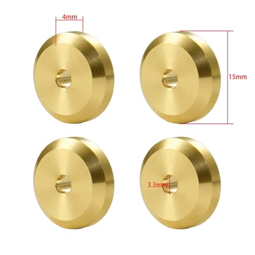 ZIBOXI Vorne Hinten CVD Antriebswelle + 4mm Stahl Achsen Messing Gewichte Erweitern Rad Hub Set for 1/24 Axial SCX24 Upgrade Teile(Brass Weights) von ZIBOXI