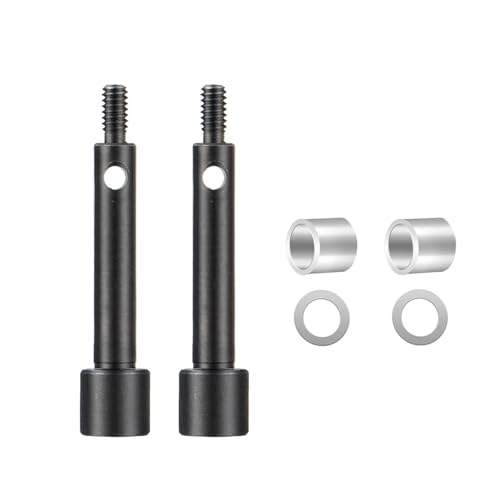 ZIBOXI Vorne Hinten CVD Antriebswelle + 4mm Stahl Achsen Messing Gewichte Erweitern Rad Hub Set for 1/24 Axial SCX24 Upgrade Teile(Front CVD) von ZIBOXI