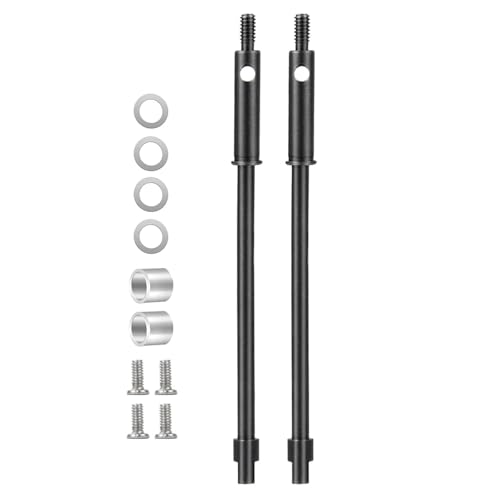 ZIBOXI Vorne Hinten CVD Antriebswelle + 4mm Stahl Achsen Messing Gewichte Erweitern Rad Hub Set for 1/24 Axial SCX24 Upgrade Teile(Rear CVD) von ZIBOXI