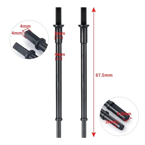 ZIBOXI Vorne Hinterachse CVD Antriebswelle Dogbone for Axial SCX10 III AXI03006 AXI03007 1/10 RC Crawler Auto Upgrade Teile(RED) von ZIBOXI