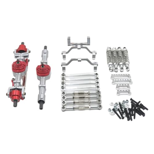 ZIBOXI Vorne Hinterachse Chassis Link Stange Zugstange Montieren Stoßdämpfer Fit for MN D90 D91 MN98 MN99S 1/12 RC Auto Upgrade Teile(Black) von ZIBOXI