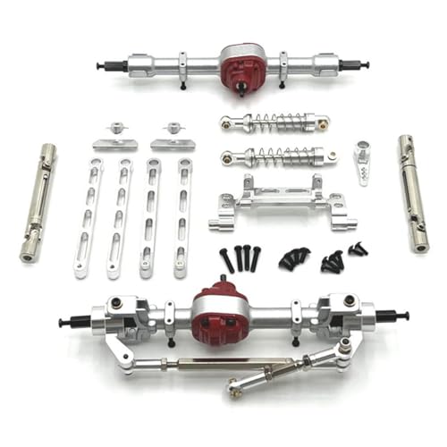 ZIBOXI Vorne Hinterachse Stoßdämpfer Lenkung Link Stange DIY Kit 1/12 for MN MN82 LC79 MN78 Crawler RC Auto Upgrade Teile(Silver) von ZIBOXI
