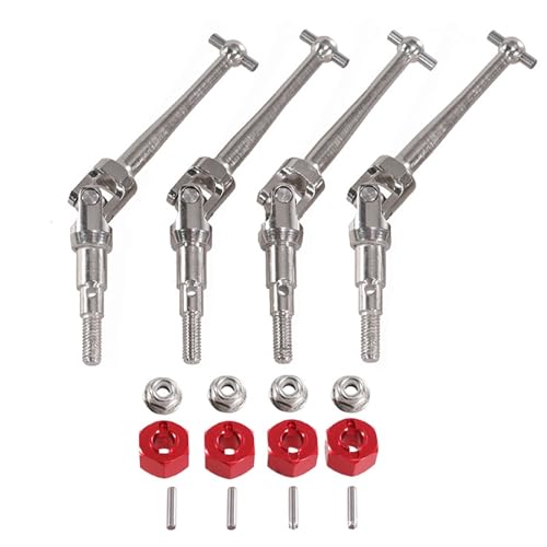 ZIBOXI for MJX 1/16 16207/8/9/10 H16 H16BM H16PL 1/14 14210 H14bm RC Auto Kupplung Mutter CVD Antriebswelle Teile Zubehör(Red) von ZIBOXI
