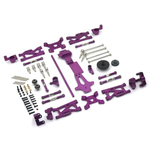 ZIBOXI for WLtoys 144001 144010 144002 Fernbedienung Auto Teile Upgrade M0dified Teile CVD Schaukel Arm(Purple) von ZIBOXI