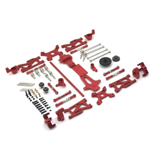 ZIBOXI for WLtoys 144001 144010 144002 Fernbedienung Auto Teile Upgrade M0dified Teile CVD Schaukel Arm(Red) von ZIBOXI