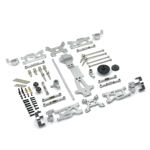 ZIBOXI for WLtoys 144001 144010 144002 Fernbedienung Auto Teile Upgrade M0dified Teile CVD Schaukel Arm(Silver) von ZIBOXI