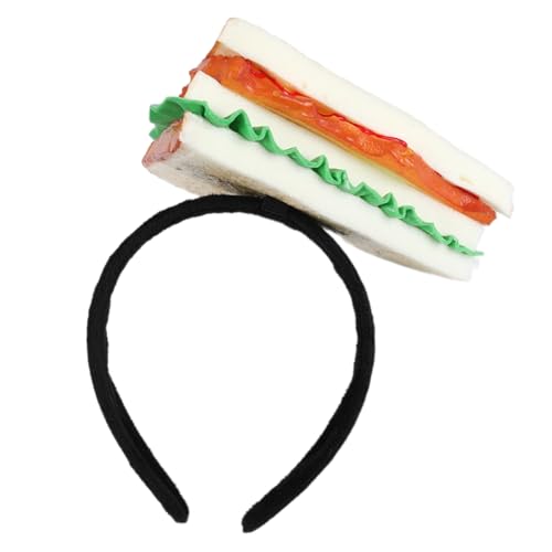ZIDDAR Auffällige Burgers Haarband Halloween Cosplay Hair Hoop Face Wash Stirnbänder Für Halloween Geburtstage von ZIDDAR