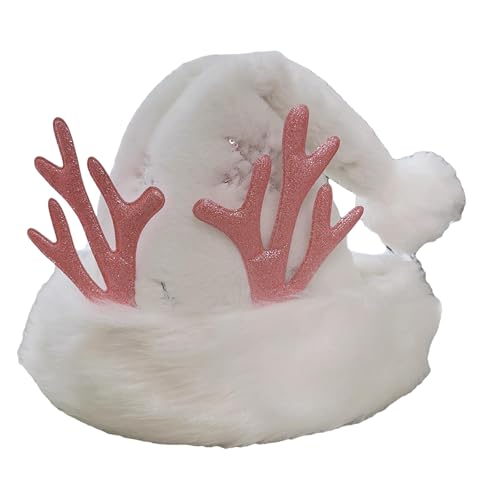 ZIDDAR Lustige Weihnachtsfeier Plüsch Weihnachten Santahat Mit Hirschhorn Für Kinder Frauen Mädchen Weihnachtsfeiertagsfeier Kostümhut ZIDDAR Lustige Weihnachtsfeier Plüsch Weihnachten Santahat Mit Hirschhorn Für Kinder Frauen Mädchen Weihnachtsfeiertagsfeier Kostümhut von ZIDDAR