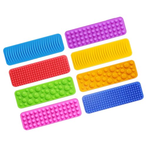 ZIDDAR Packung Von 8 Strukturierten Sensorischen Pad Spielzeug Für Kinder Handveröffentlichung Und Autismen Unterstützen Tools Für Die Reduzierung Von Stress In Der Heimschule von ZIDDAR