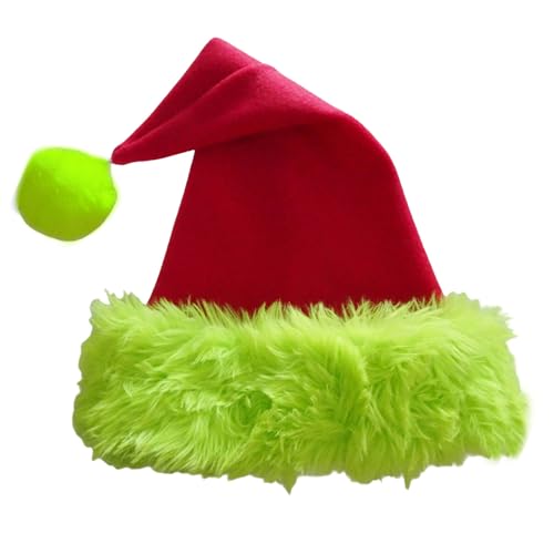 ZIDDAR Plüsch Weihnachts Weihnachtsmütze Mit Grünem Schwimm von ZIDDAR