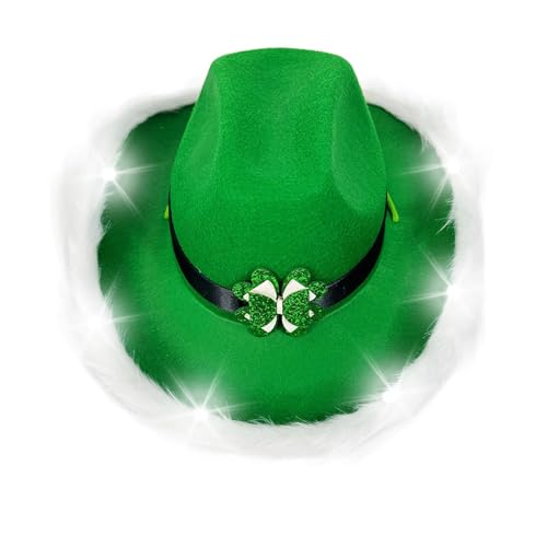 ZIDDAR Stpatrick Day Celebration Bowknot Belt Festival Requisiten Party Grüne Irischer Nationalfeiertag Shamrock Hat Accessoires von ZIDDAR