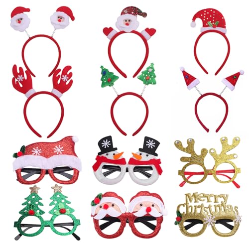 ZIGefofo 6 Stück Weihnachten Haarreifen und 6 Stück Weihnachten Brille mit Weihnachtsmann Elch Weihnachtsbaum Elementen Weihnachten Accessoires für Weihnachten Deko Geschenk Party Supplies ZIGefofo 6 Stück Weihnachten Haarreifen und 6 Stück Weihnachten Brille mit Weihnachtsmann Elch Weihnachtsbaum Elementen Weihnachten Accessoires für Weihnachten Deko Geschenk Party Supplies von ZIGefofo