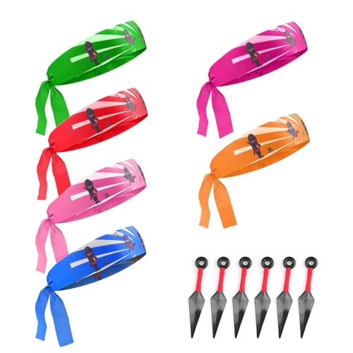 ZIJANG Stirnband Ninja Ninjas Party Favors, mit Ninja-Zubehör, Stirnband Kinder für Geburtstagsfeiern Halloween und Weihnachten ZIJANG Stirnband Ninja Ninjas Party Favors, mit Ninja-Zubehör, Stirnband Kinder für Geburtstagsfeiern Halloween und Weihnachten von ZIJANG