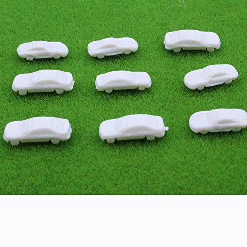 ZIJIA 100 Stück Modell-Miniatur-Blanko-Auto im Maßstab 1:300 für DIY Zeichnen Straße Layout von ZIJIA