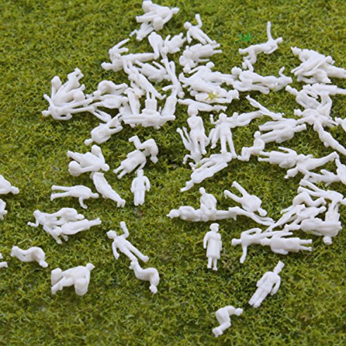 Bausatz mit 100 Modellbahn-Figuren, weiß, unlackiert, Maßstab 1:200, Z Bausatz mit 100 Modellbahn-Figuren, weiß, unlackiert, Maßstab 1:200, Z von szzijia