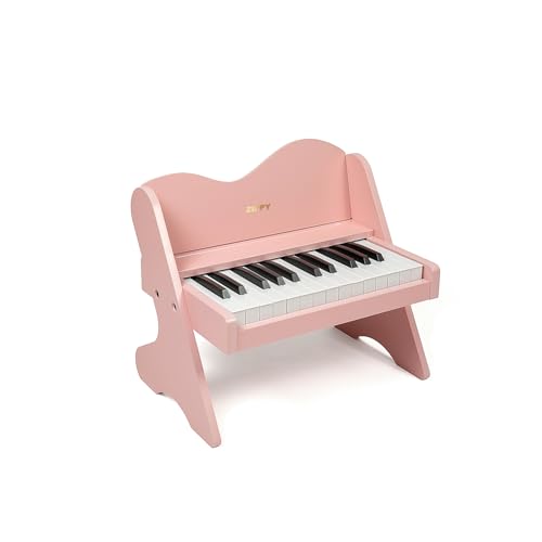 ZIPPY Kinder-Klavier-Tastatur, 25 Tasten, berührungsempfindliches Bedienfeld, Lautstärke einstellbar, Mini-Musik-Lerninstrument-Spielzeug, Holzklavier für Kleinkinder Mädchen Jungen von ZIPPY