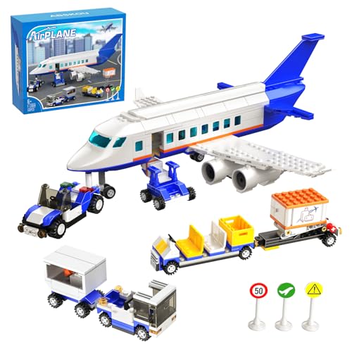 ZIQILIGHTING City Flugzeug Bausteineset, Flughafen Zentral mit Transport-LKW, Abendessen-Auto, Boarding Treppen und Zeichen, Flugzeug Spielzeug Modell Geschenk für Jungen Mädchen gealtert 6+ (607Pcs) ZIQILIGHTING City Flugzeug Bausteineset, Flughafen Zentral mit Transport-LKW, Abendessen-Auto, Boarding Treppen und Zeichen, Flugzeug Spielzeug Modell Geschenk für Jungen Mädchen gealtert 6+ (607Pcs) von ZIQILIGHTING